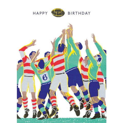 Rugby League Birthday Greetings Card