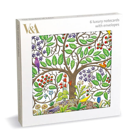 Garden of Eden Luxury Square Notecards 6 Cards