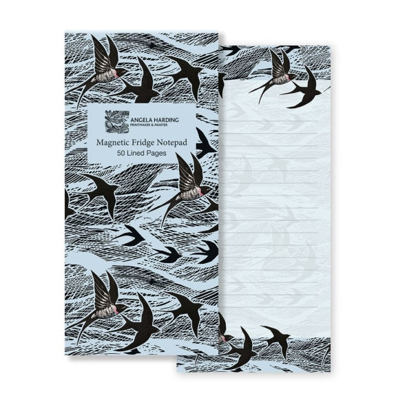 Swallow and Sea Magnetic Notepad