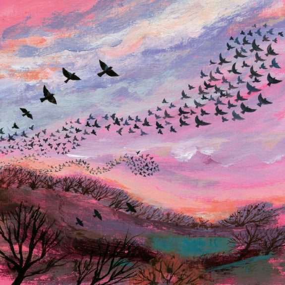 Red Sky at Night Greetings Card