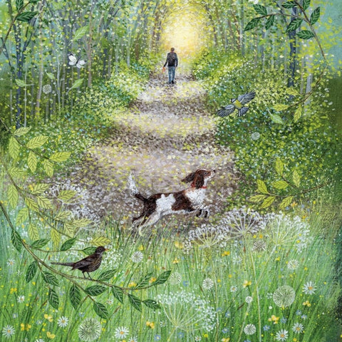 Summer Woodland Walk Greetings Card