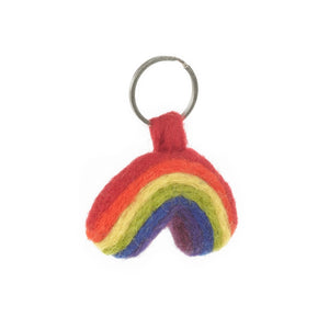 Rainbow Felt Keyring