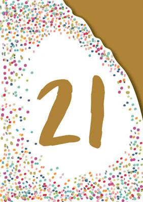 21st Birthday Greetings Card