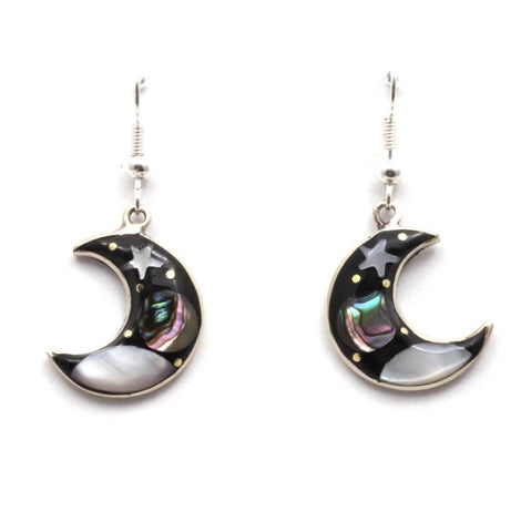 Cosmic Crescent Moon Earrings