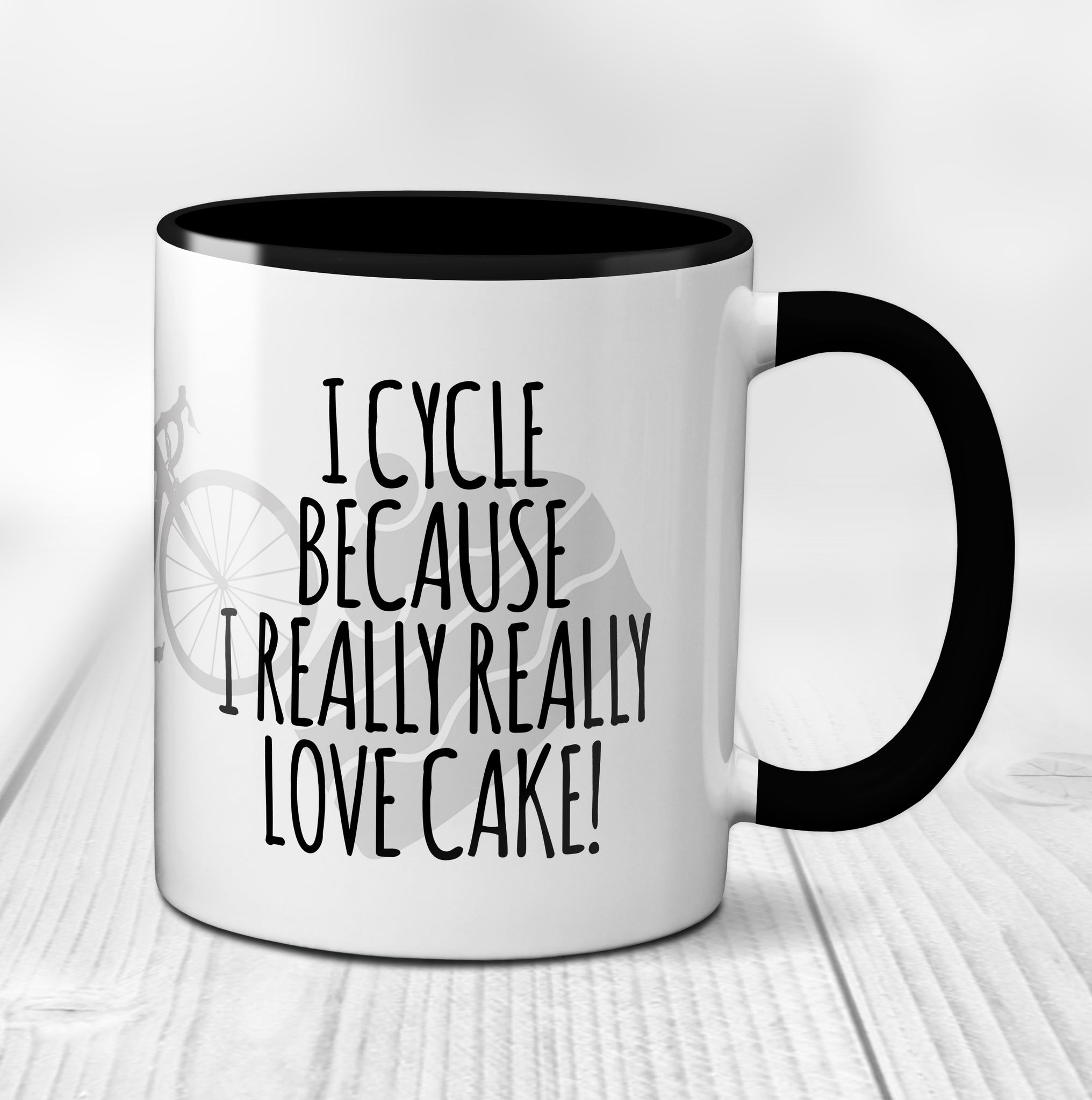 I Cycle Because I Love Cake Mug