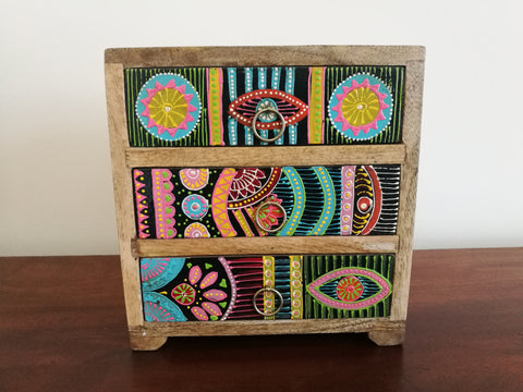 Hand Painted 3 Drawer Chest