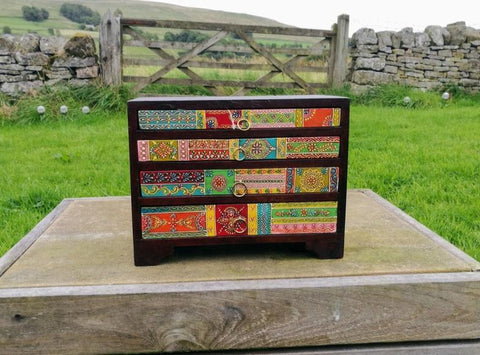 Hand Painted 4 Drawer Chest