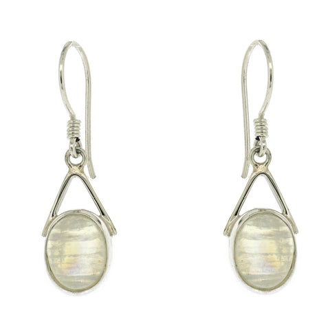 Nova Silver Moonstone Raindrop Drop Earrings