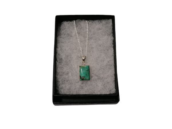 Nova Silver Turquoise Rectangle Pendant