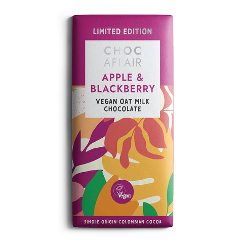 Apple and Blackberry Oat Milk Chocolate Bar