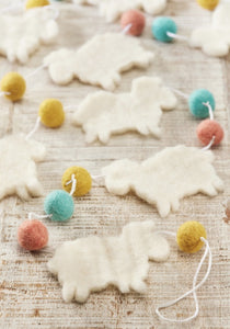 Felt Sheep Garland