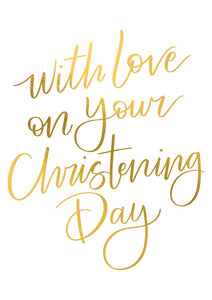 With Love On Your Christening Day Greetings Card