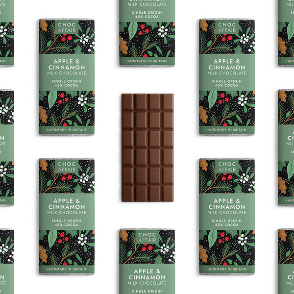 Apple and Cinnamon Milk Chocolate Bar 90g