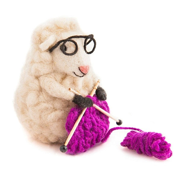 Knitting Nancy Sheep