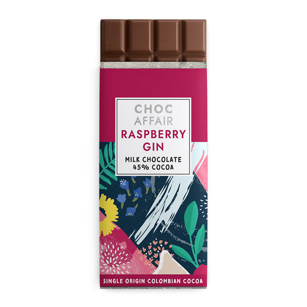 Raspberry Gin Milk Chocolate Bar