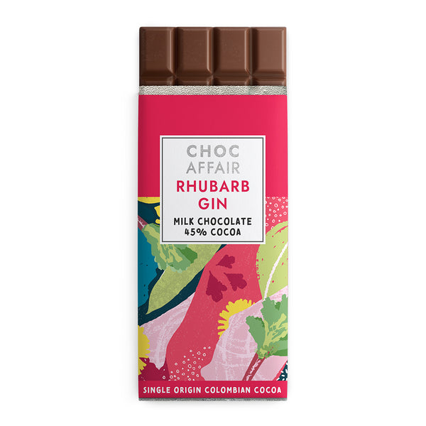 Rhubarb Gin Milk Chocolate Bar