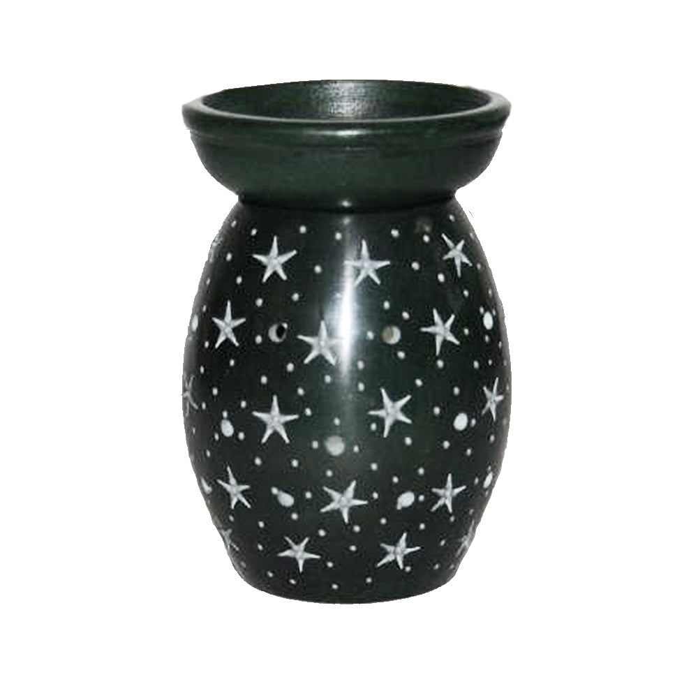 Black Starry Nightlight Soapstone Oil Burner