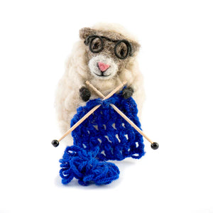 Knitting Nancy Sheep