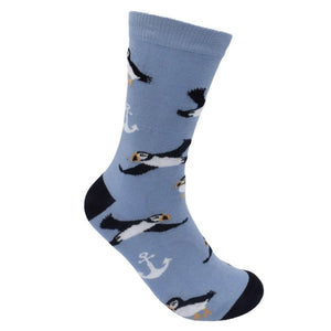 Medium Puffin Bamboo Socks, Uk Size 3-7, Fair Trade, Code PUM