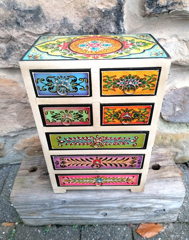 Hand Painted 7 Drawer Chest