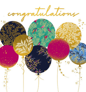 Congratulations Balloons Greetings Card