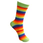 Large Rainbow Striped Bamboo Socks, Uk Size 7-11, Fair Trade