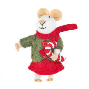 Christmas Mouse Felt Decoration