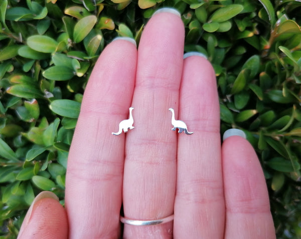 Dinosaur Sterling Silver Stud Earrings