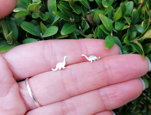 Dinosaur Sterling Silver Stud Earrings