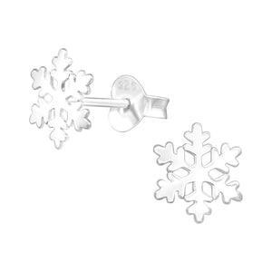 Snowflake Sterling Silver Stud Earrings