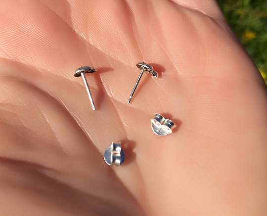 Toadstool Sterling Silver Stud Earrings